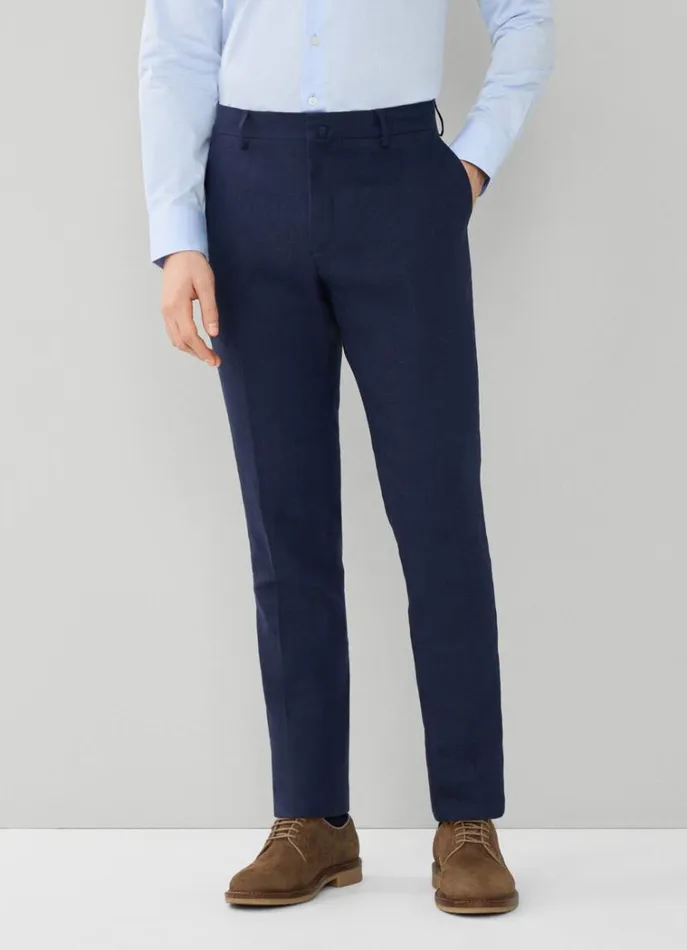 Men Suits Hackett London Stretch Linen Suit Navy