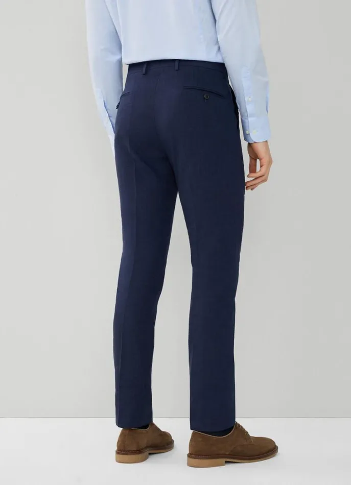 Men Suits Hackett London Stretch Linen Suit Navy
