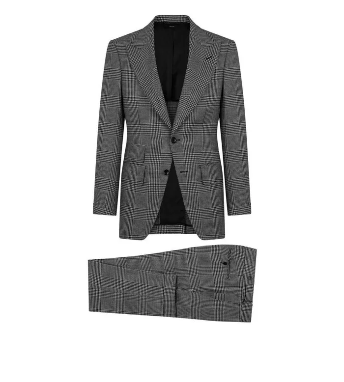 Men Suits Tom Ford Mohair Silk Atticus Suit Blackwhite