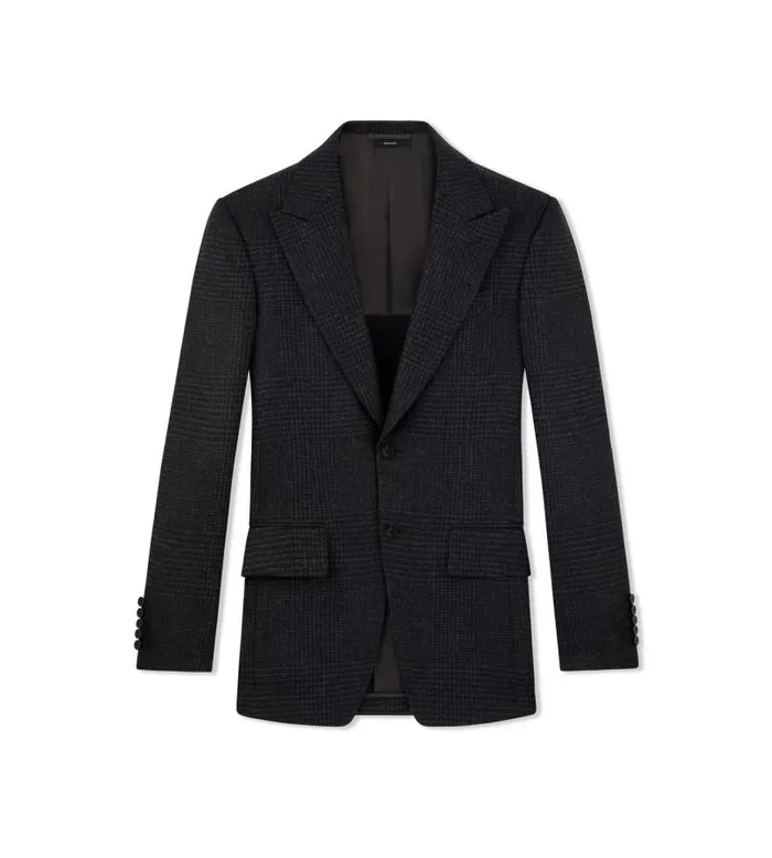 Men Suits Tom Ford Prince Of Wales Cooper Jacket Grey