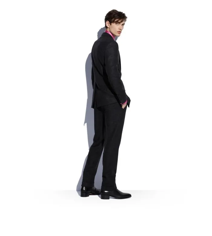 Men Suits Tom Ford Prince Of Wales Cooper Jacket Grey Men Suits Tom Ford Prince Of Wales Cooper Jacket Grey