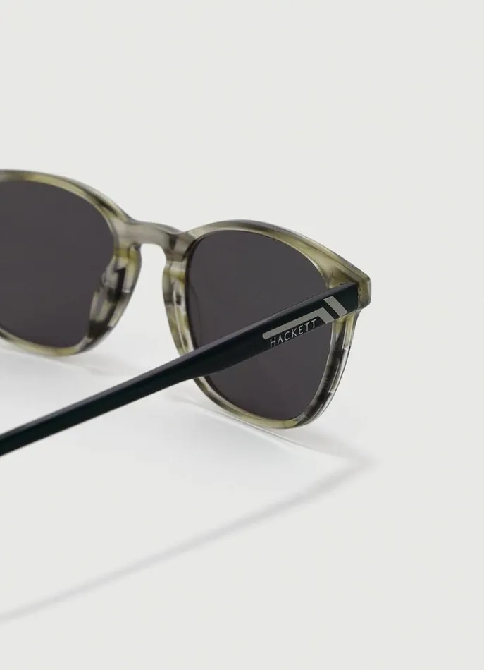Men Sunglasses Hackett London Round Sunglasses Khakigreen