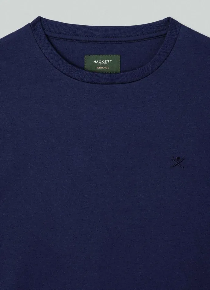 Men Sweatshirts Hackett London Classic Fit Crew Neck Sweatshirt Navy