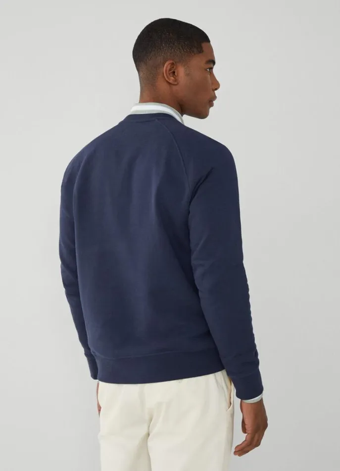 Men Sweatshirts Hackett London Classic Fit Heritage Sweatshirt Navy