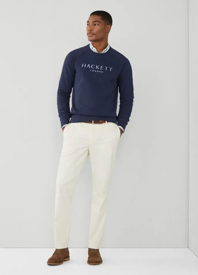 Men Sweatshirts Hackett London Classic Fit Heritage Sweatshirt Navy