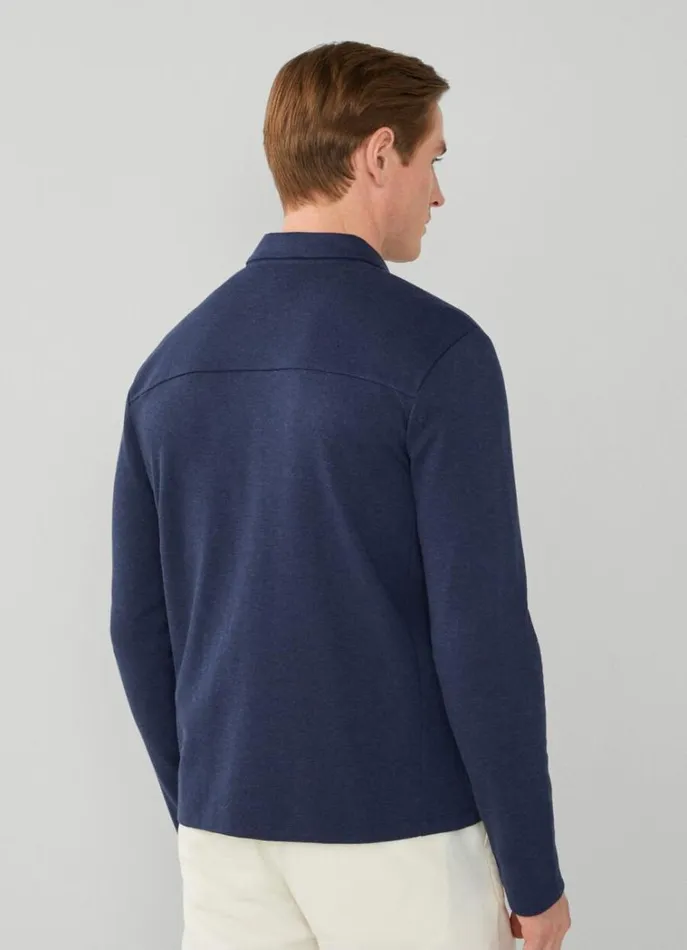 Men Sweatshirts Hackett London Classic Fit Sport Jacket Navy