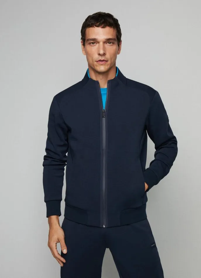 Men Sweatshirts Hackett London FullZip Track Top Navy