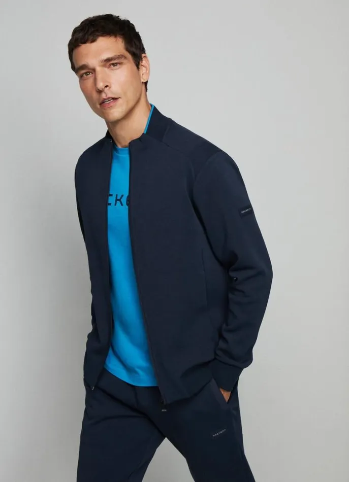 Men Sweatshirts Hackett London FullZip Track Top Navy