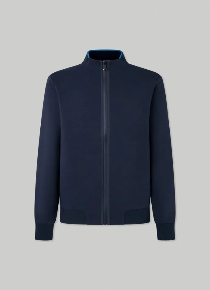 Men Sweatshirts Hackett London FullZip Track Top Navy