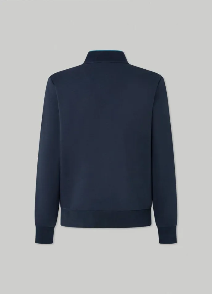 Men Sweatshirts Hackett London FullZip Track Top Navy