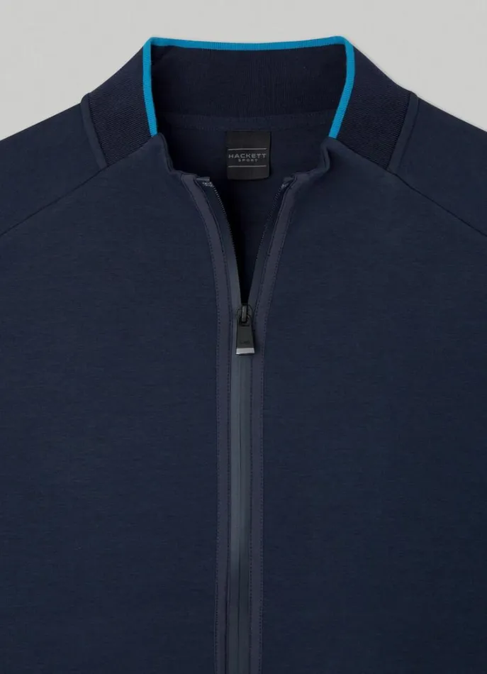 Men Sweatshirts Hackett London FullZip Track Top Navy