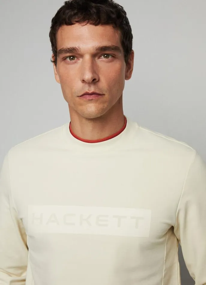 Men Sweatshirts Hackett London Hackett Sport Classic Sweatshirt Bone
