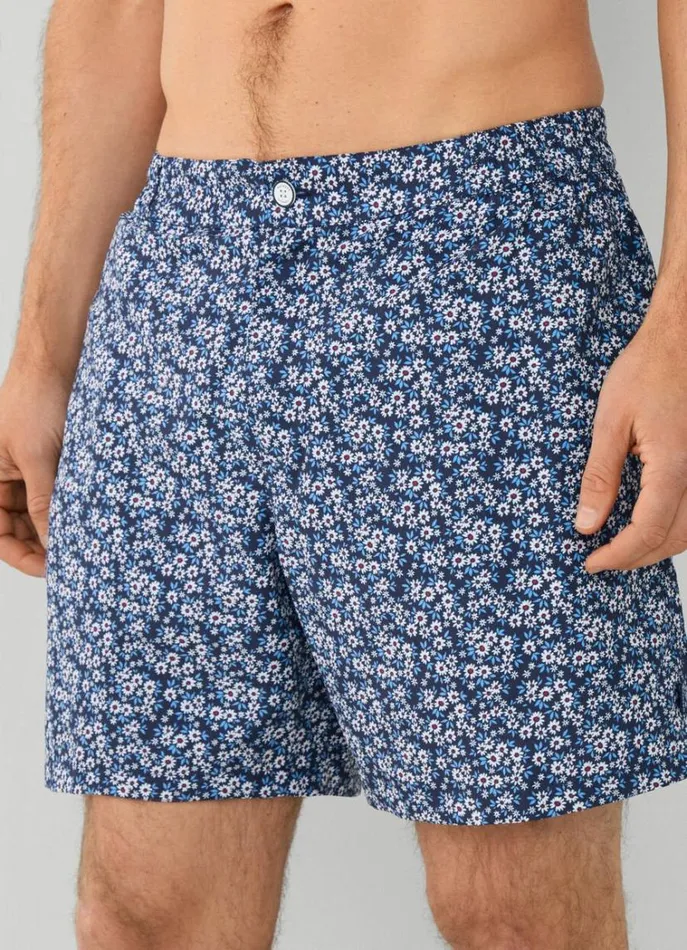 Men Swimwear Hackett London Mini Floral Swim Shorts Navy