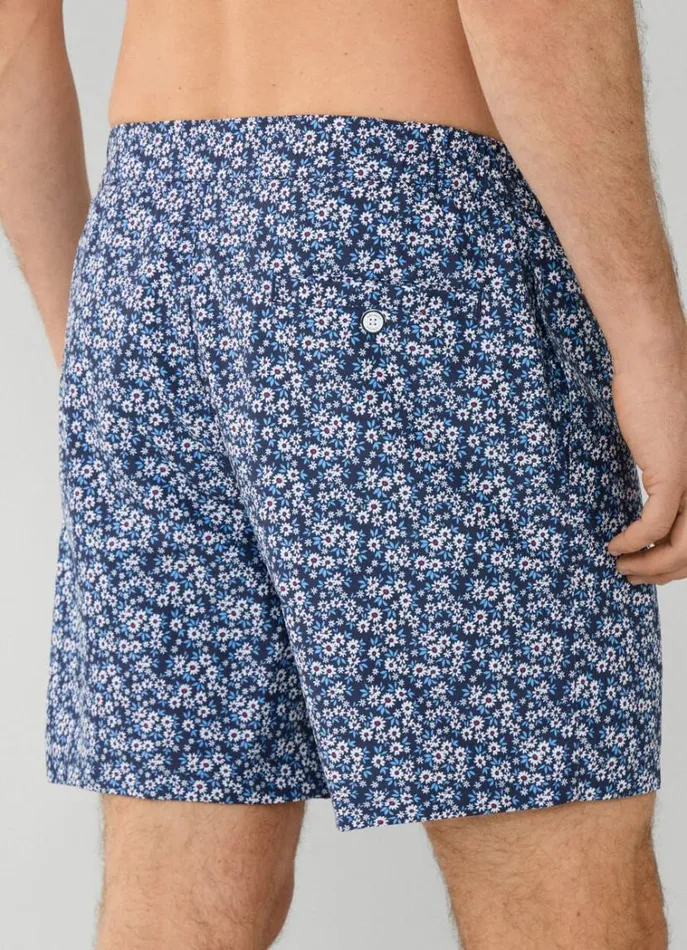 Men Swimwear Hackett London Mini Floral Swim Shorts Navy