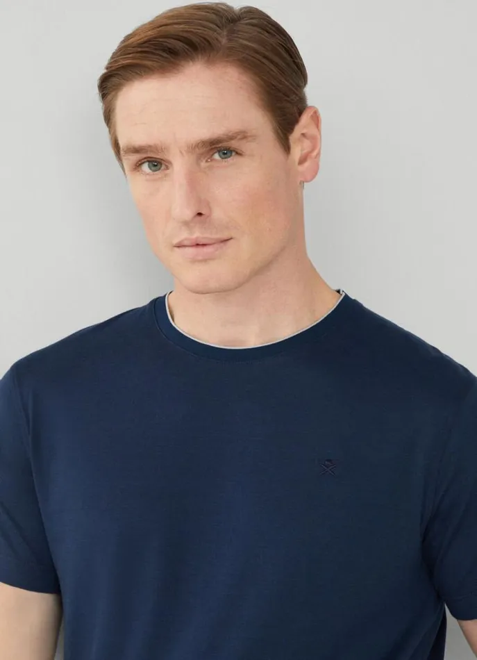 Men Tshirts Hackett London Filafil TShirt Navy