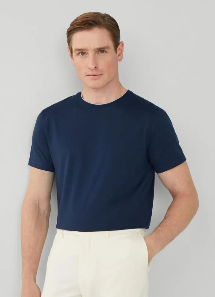 Men Tshirts Hackett London Filafil TShirt Navy