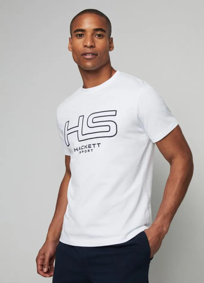 Men Tshirts Hackett London Hackett Sport Classic Fit TShirt White