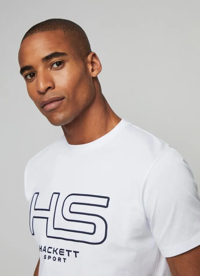 Men Tshirts Hackett London Hackett Sport Classic Fit TShirt White