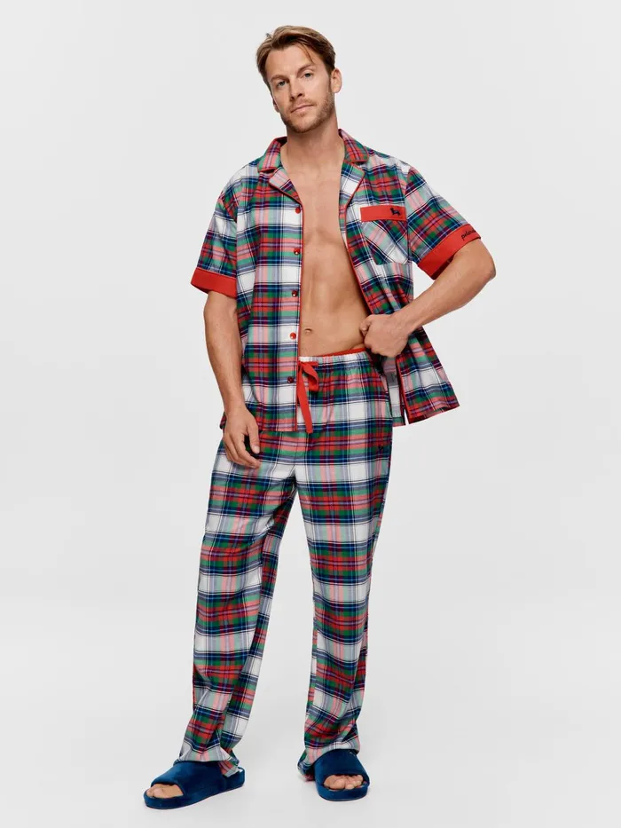 Men Tartan Classic Pant Multi Peter Alexander Pants