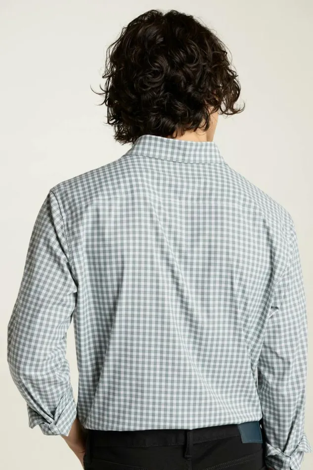 Men Tech Button Down Shirt Lily Plaid Bonobos Business Casual Shirts