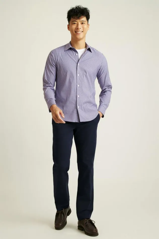 Men Tech Button Down Shirt Violet Blackstone Plaid Bonobos Business Casual Shirts Men Tech Button Down Shirt Violet Blackstone Plaid Bonobos Business Casual Shirts