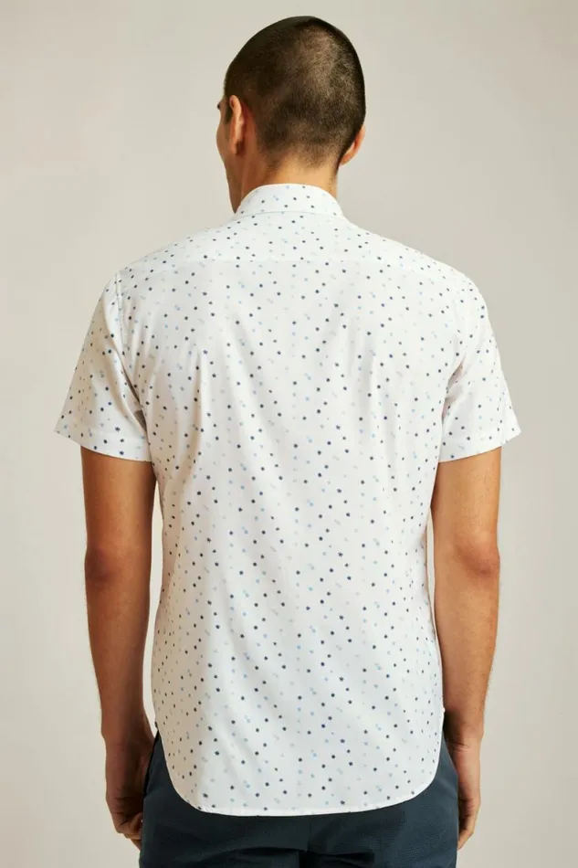 Men Tech Short Sleeve Shirt White Winter Wonderland Bonobos Short Sleeve Shirts