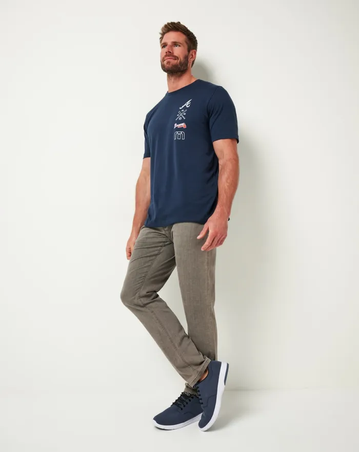 Men Tees TravisMathew ATLANTA BRAVES SUNSET SLAM TEE Total Eclipse
