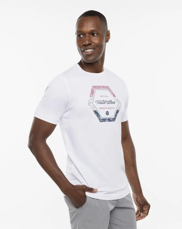Men Tees TravisMathew BARBEQUE KING TEE White