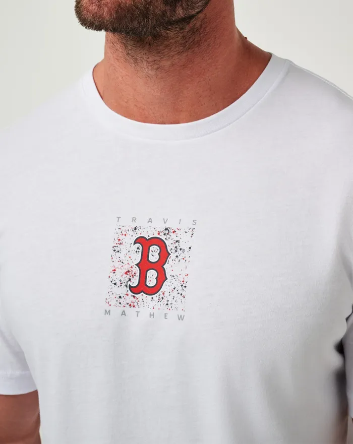 Men Tees TravisMathew BOSTON RED SOX IN THE DUGOUT TEE White