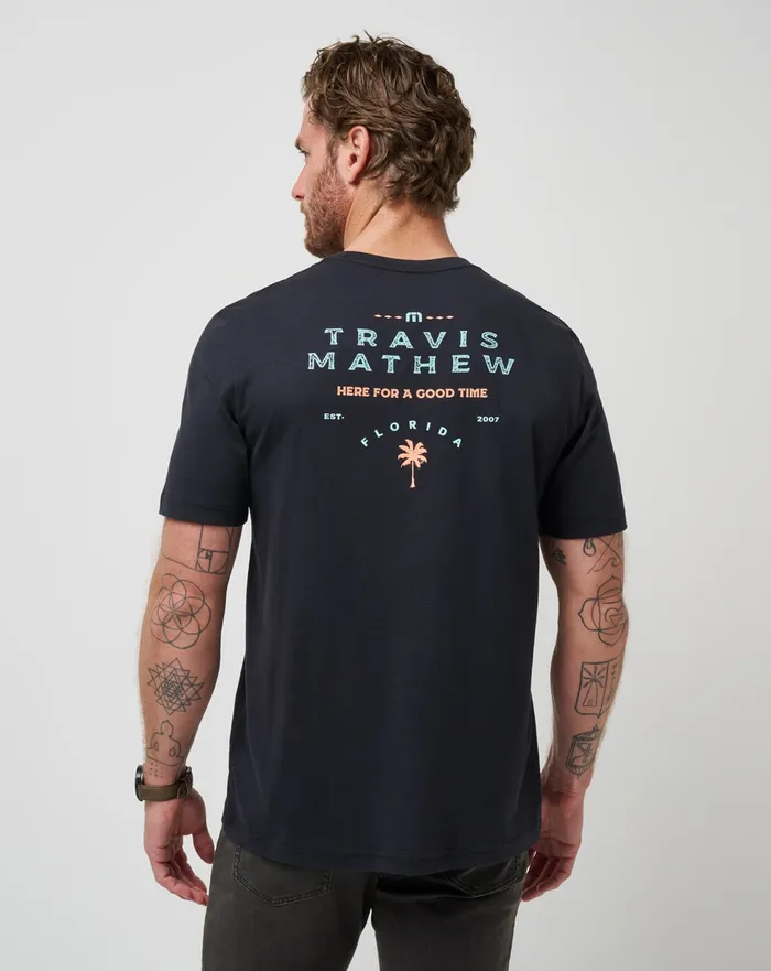 Men Tees TravisMathew NAUTICAL NINES TEE Black