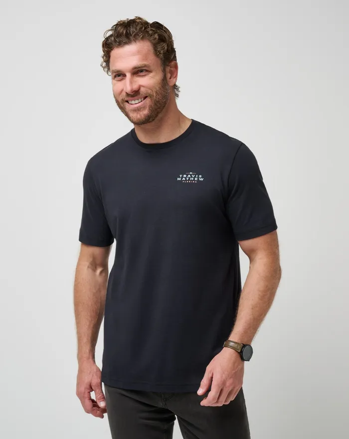 Men Tees TravisMathew NAUTICAL NINES TEE Black