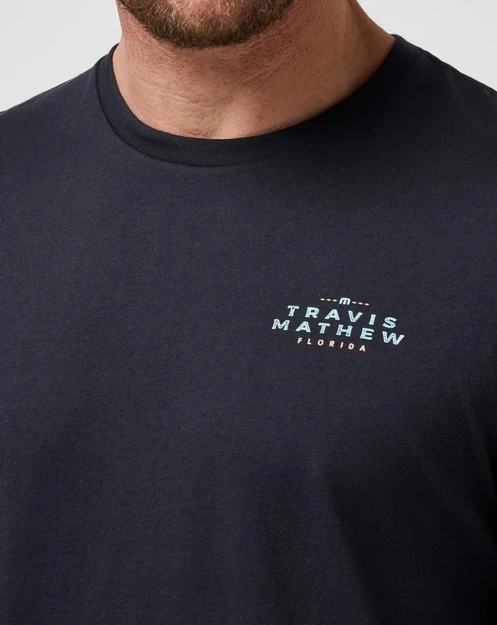Men Tees TravisMathew NAUTICAL NINES TEE Black