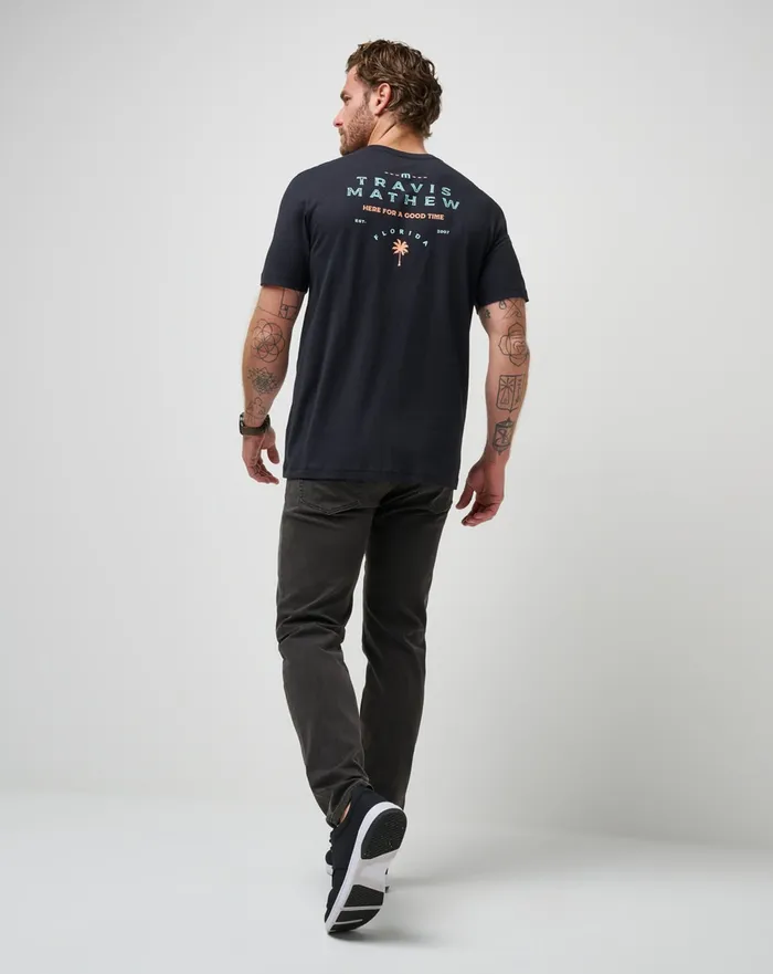 Men Tees TravisMathew NAUTICAL NINES TEE Black