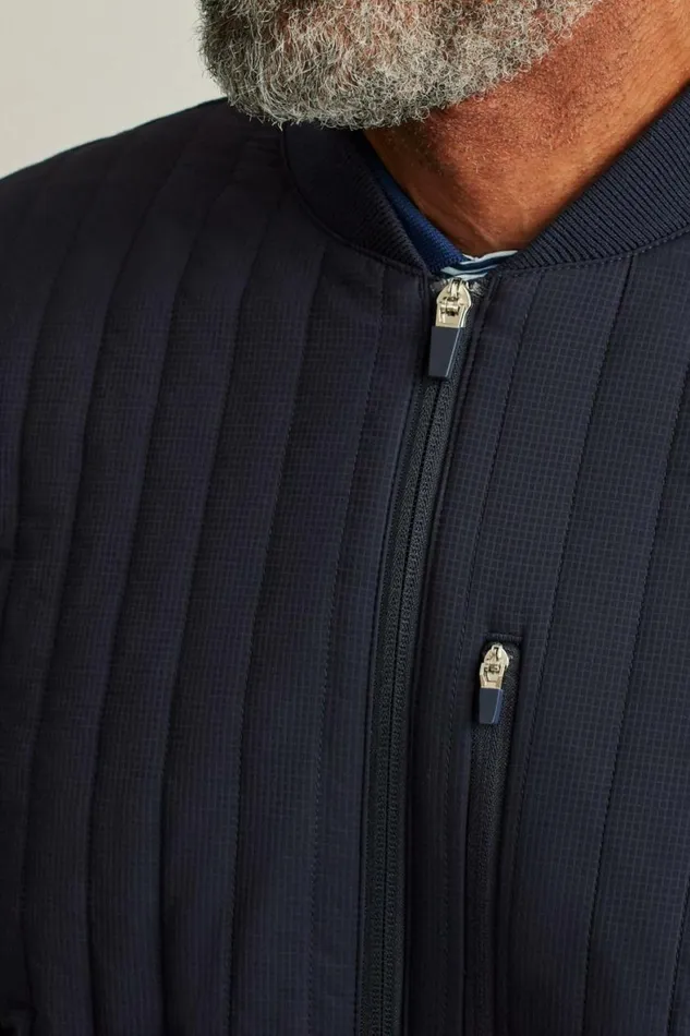Men The Elements Jacket Navy Vertical Stripe Bonobos Jackets and Coats