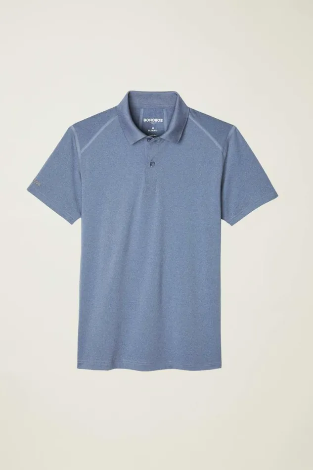 Men The MFlex Golf Polo Extended Sizes Heather Indigo Bonobos Golf Polos and Tops