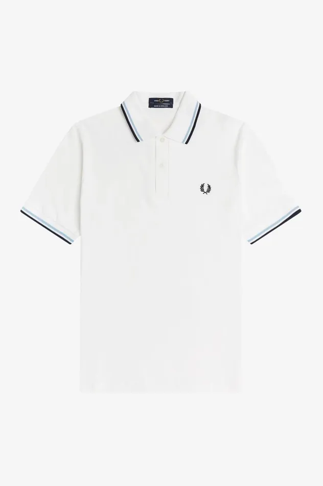 Men The ShirtM12 Whiteicenavy Fred Perry Polo Shirts