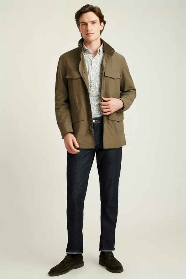 Men The Tech Utility Jacket Mushroom Brown Bonobos Jackets and Coats