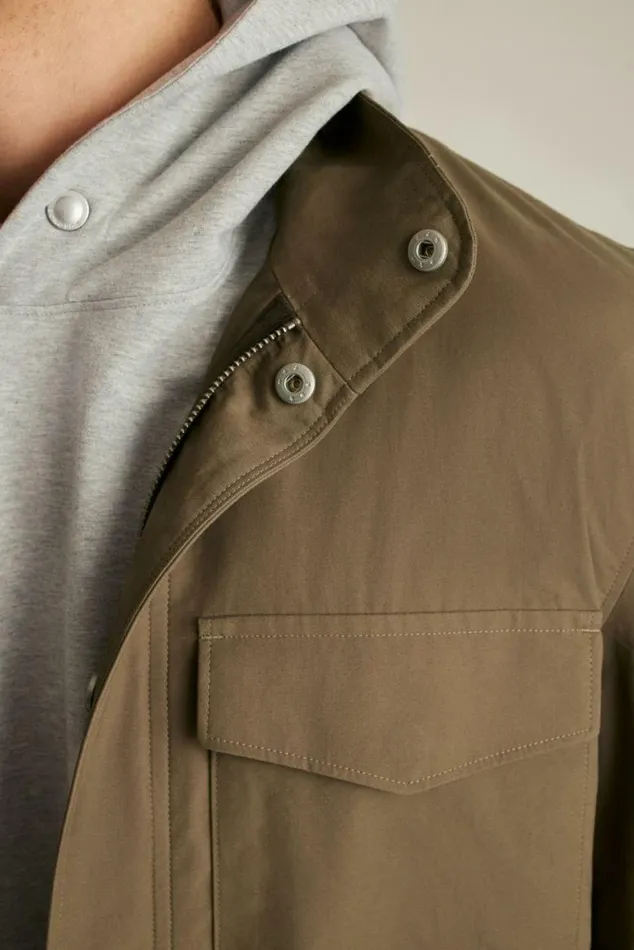 Men The Tech Utility Jacket Mushroom Brown Bonobos Jackets and Coats