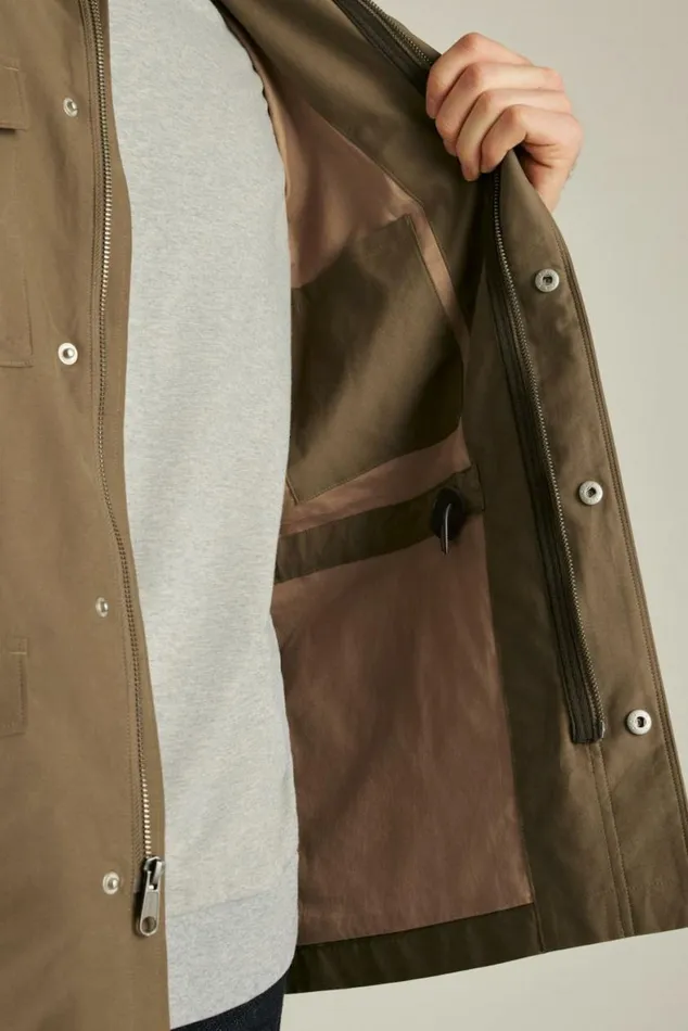 Men The Tech Utility Jacket Mushroom Brown Bonobos Jackets and Coats