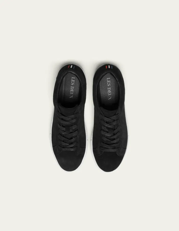 Men Theodor Suede Sneaker 8211 BlackBlack Les Deux Shoes