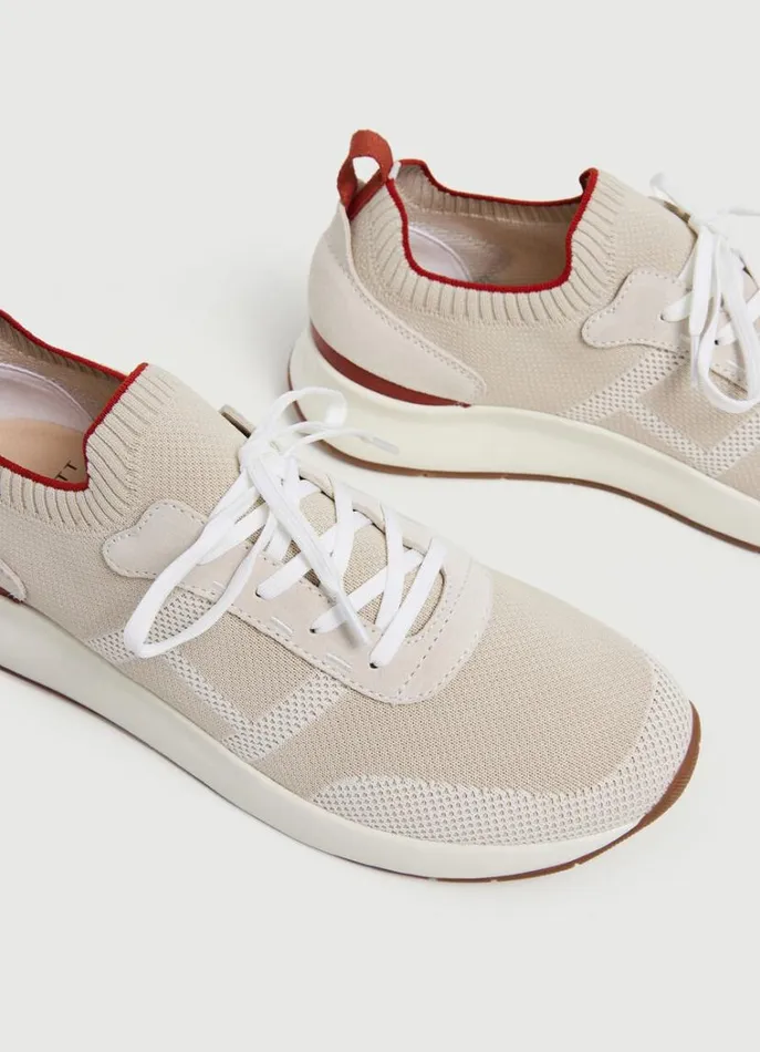 Men Trainers Hackett London Knit Design Trainers White