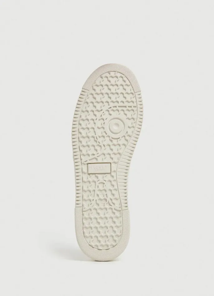 Men Trainers Hackett London Microperforated Leather Trainers White