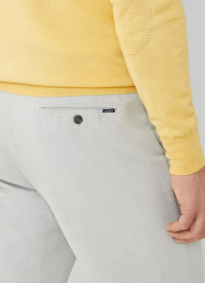 Men Trousers and Chinos Hackett London Classic Fit Sanderson Chinos Cement