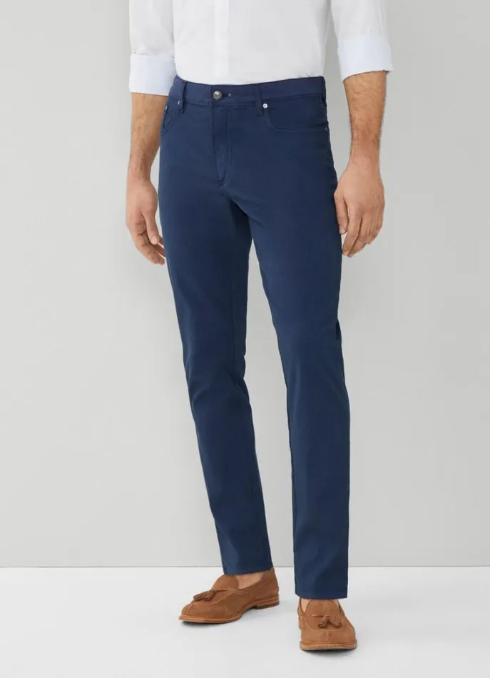Men Trousers and Chinos Hackett London Regular Trinity Fit Trousers Navy Blazer