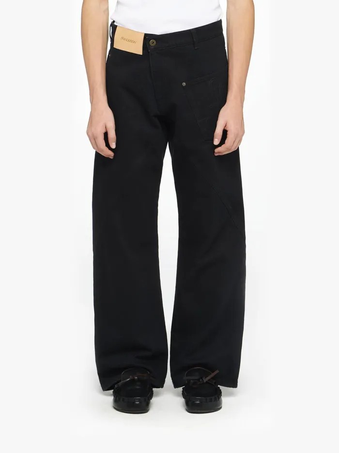 Men Trousers and Shorts JW Anderson TWISTED WORKWEAR DENIM JEANS Black Men Trousers and Shorts JW Anderson TWISTED WORKWEAR DENIM JEANS Black