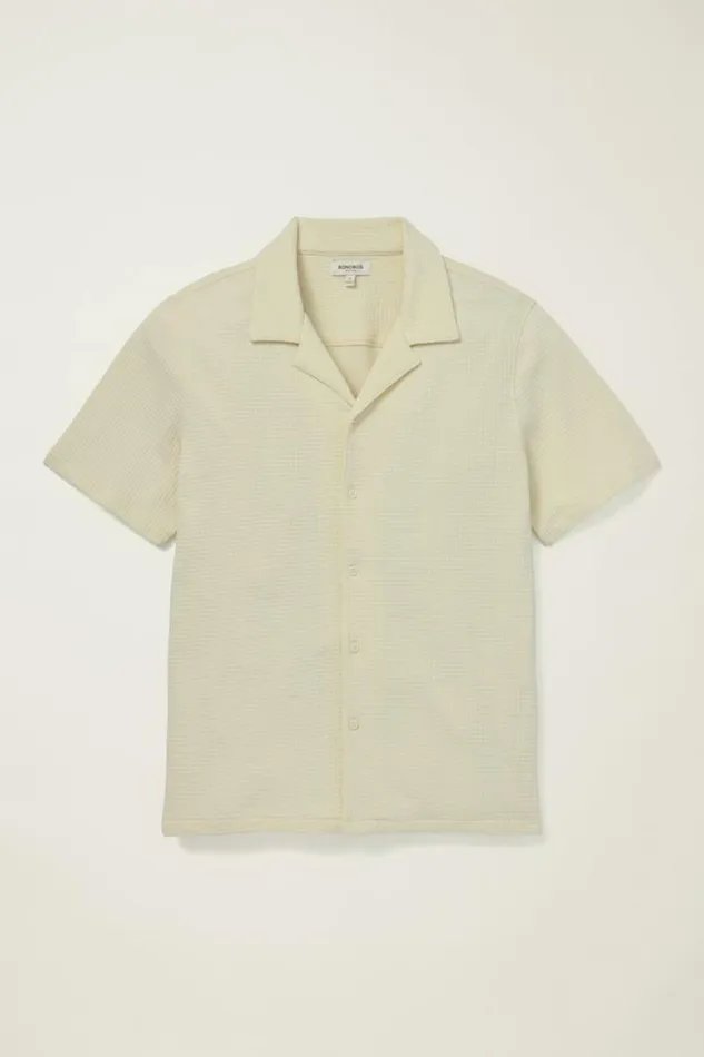 Men Waffle Cabana Shirt Light Beige Bonobos Casual Shirts