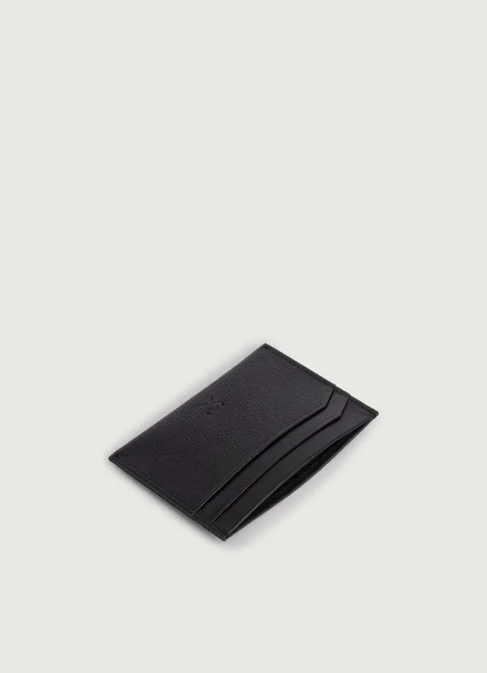 Men Wallets and Cardholders Hackett London Leather Card Holder Black
