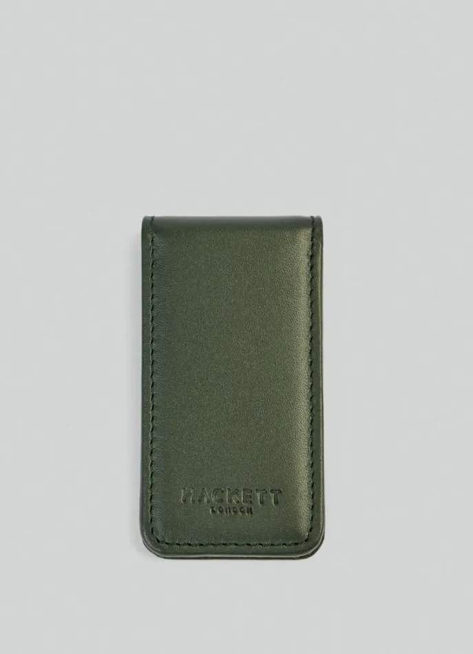 Men Wallets and Cardholders Hackett London TwoTone Magnetic Clip Case Greengold Men Wallets and Cardholders Hackett London TwoTone Magnetic Clip Case Greengold