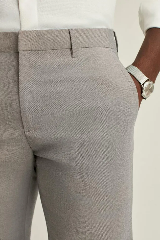 Men Weekday Warrior Dress Pants Monday Grey Yarn Dye Bonobos Dress Pants
