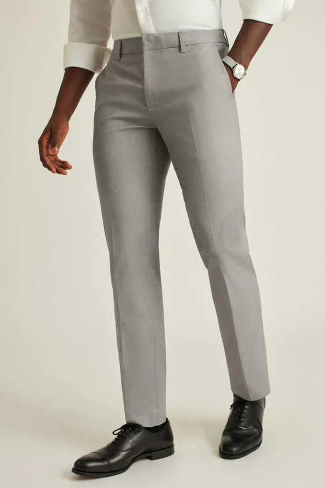 Men Weekday Warrior Dress Pants Monday Grey Yarn Dye Bonobos Dress Pants